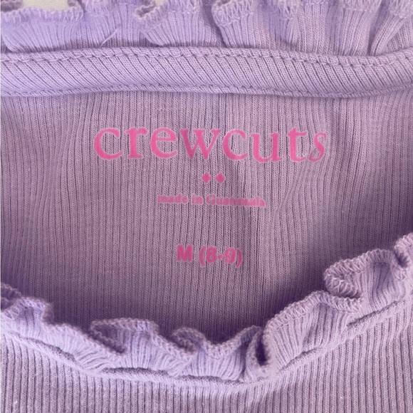 Crewcuts Lilac Ruffle-Edge Ribbed Tank - Picture 2 of 2
